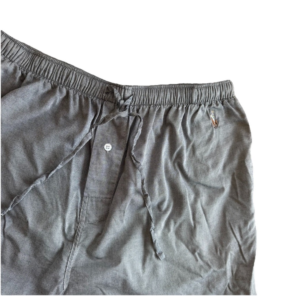 Polo by Ralph Lauren Men's Sleepwear‎ Size Large Pants Grey Woven Cotton Preppy